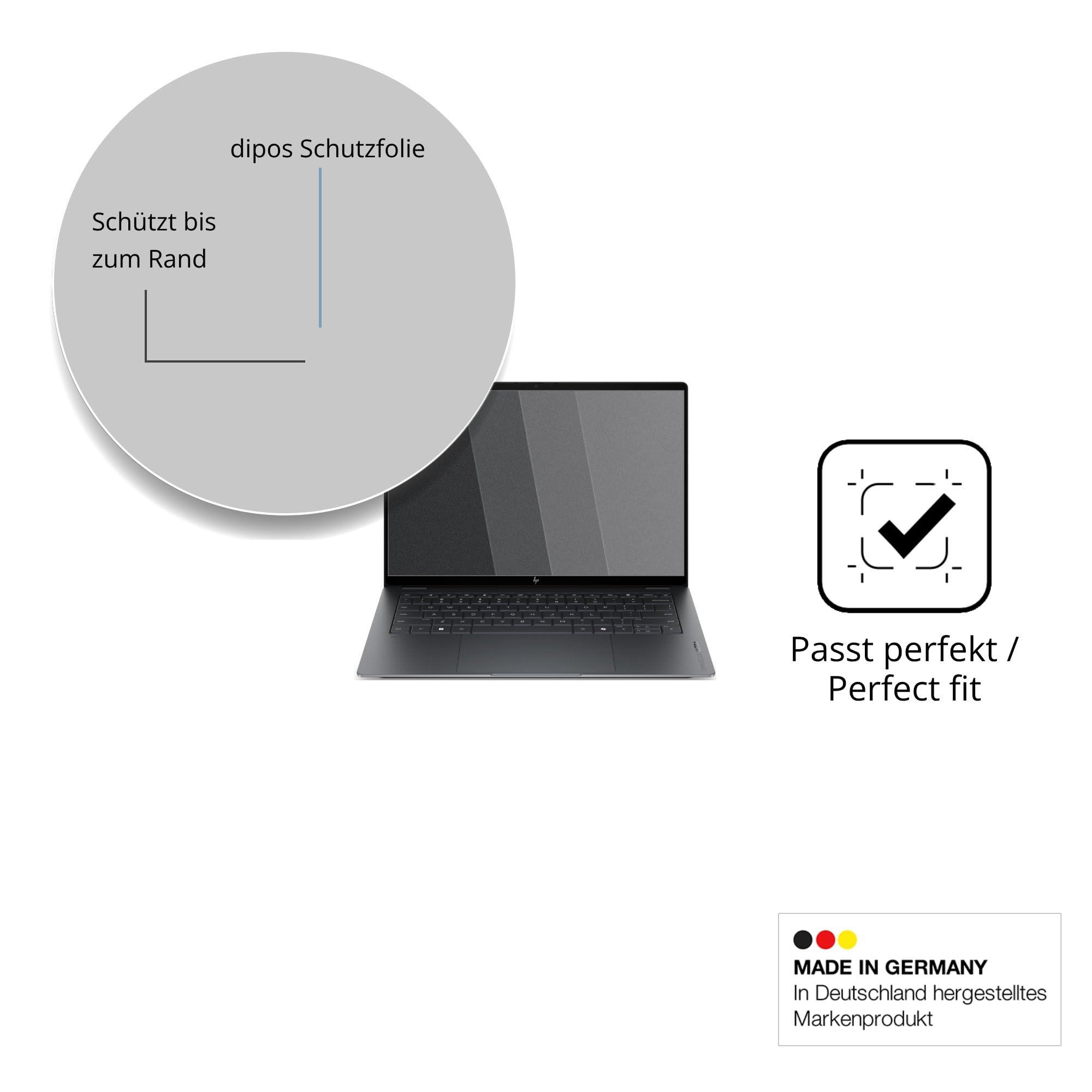 dipos Protector de Pantalla Antiespía para HP OmniBook Ultra 14-kd0771ngx | Película protectora mate, filtro de privacidad 4 vías, ajuste perfecto, antiarañazos, sin burbujas, autoadhesivo