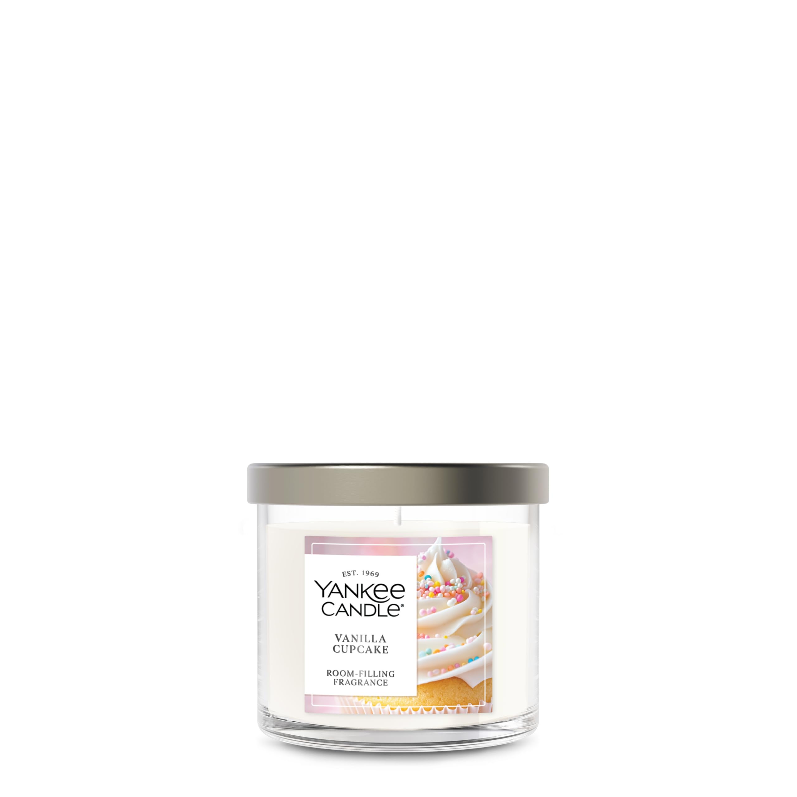 Yankee Candle Vanilla Cupcake Scented, Signature 4.3oz Small Tumbler Single Wick Candle, Over 20 Hours of Burn Time