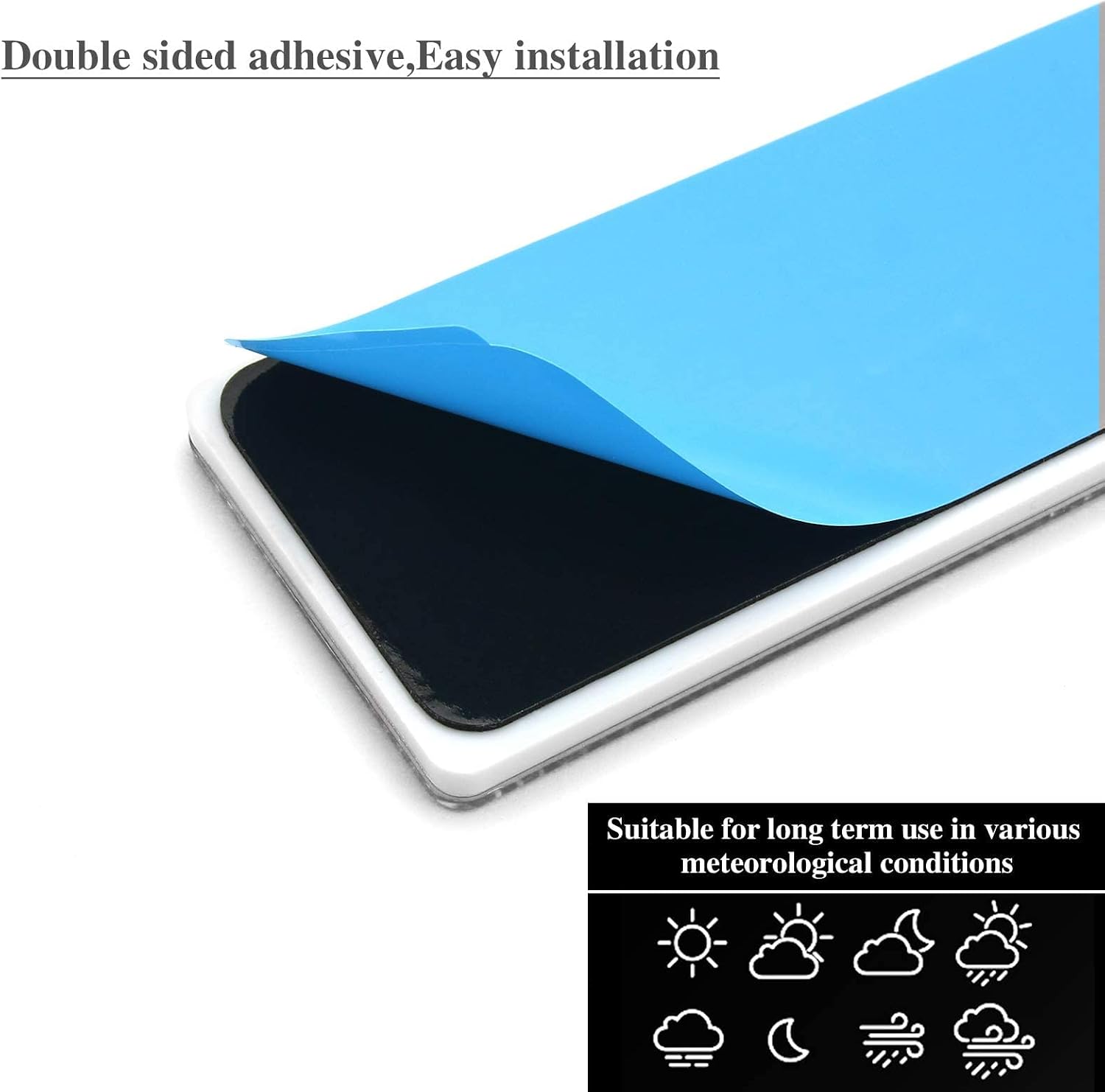 Stick-On Trailer Reflector, Reflective White (White/12Pcs, Self-Adhesive/Screw Mount)