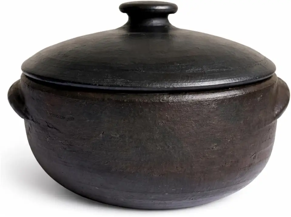 Panela Barro Pequena Ceramica 1 Litro Tipo Capixaba Rústica (Preto)