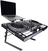 Headliner Los Angeles Headliner Covina Portable Dual DJ Controller Stand, Adjustable Durable DJ Stand for Controllers and Laptops, Perfect for DJ Rigs at Home, Club, or on the Go HL20003