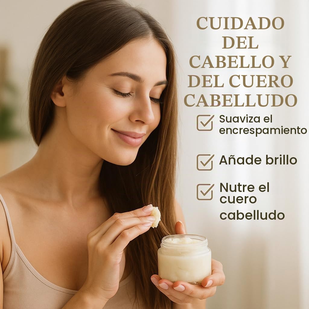 GiDeli Manteca de karité 100% pura y sin refinar, manteca de karité natural para piel, cabello y cosméticos de bricolaje, 5 kg