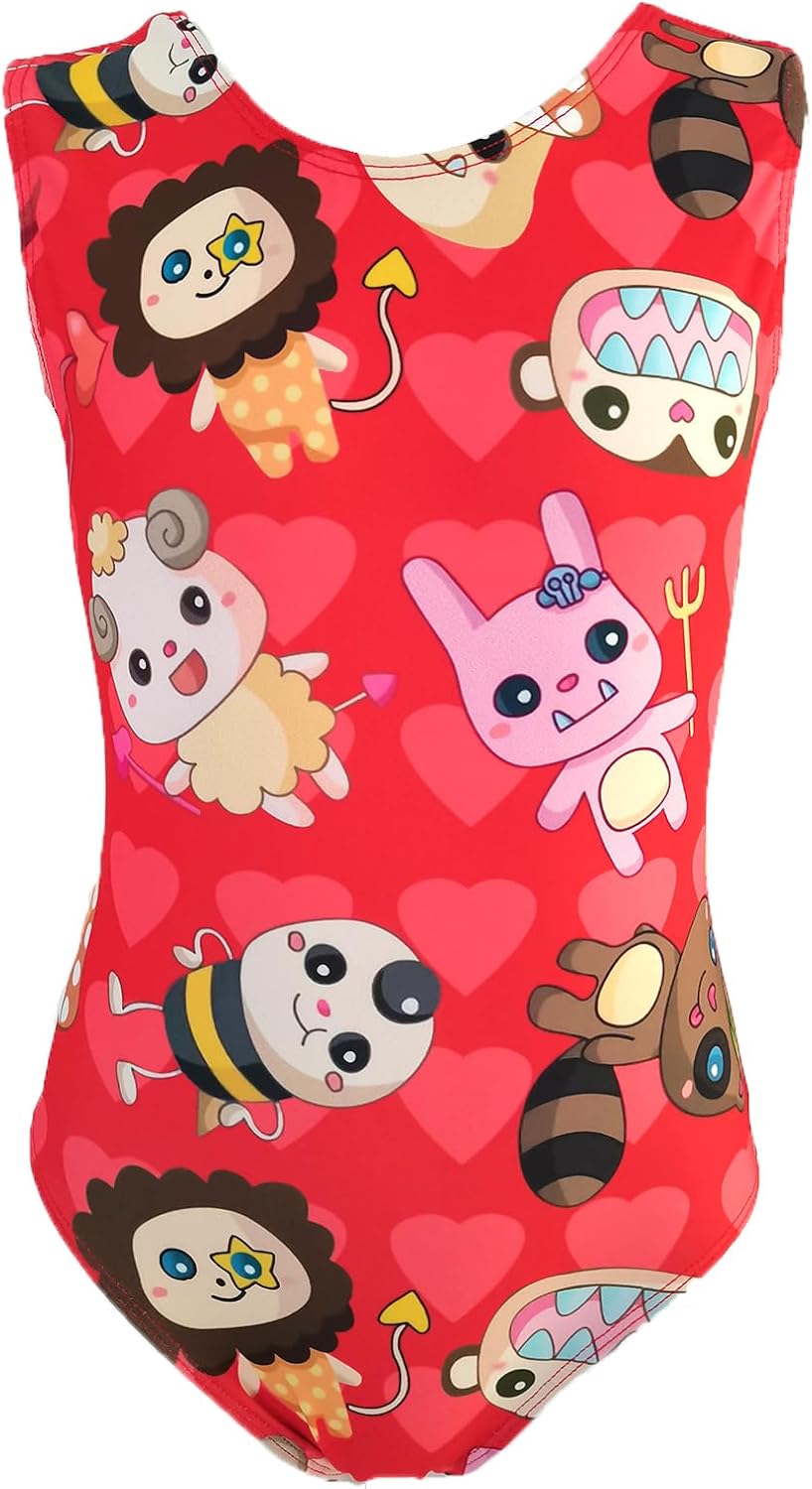 Girls' Red Gymnastic Leotards Adult and Children's Clothes for Gymnastics Practice and Performances