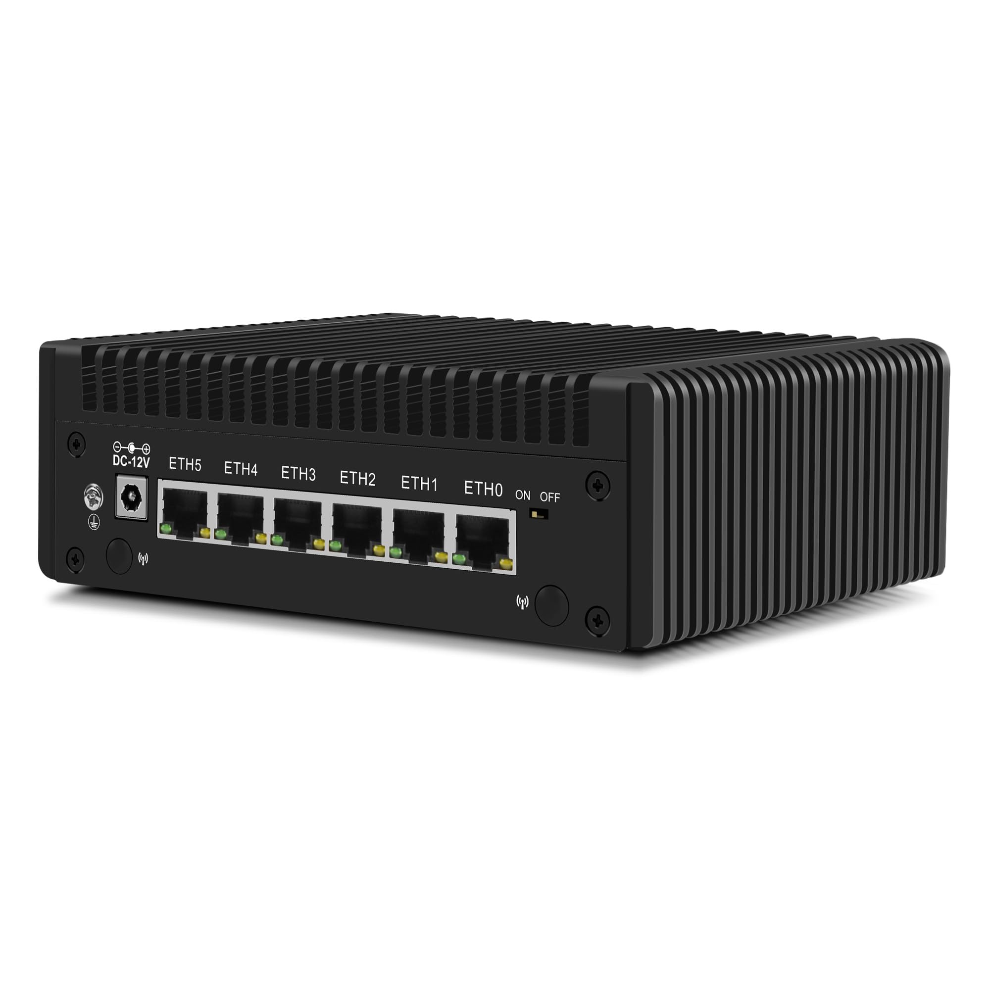 CWWK Mini PC N97, Firewall Hardware, 6 x 2.5GbE LAN, Fanless Mini Computer, OPNsense Micro Appliance, Barebone NO RAM or SSD, 2 x M.2, Software Router, USB-C, MicroSD, AES-NI