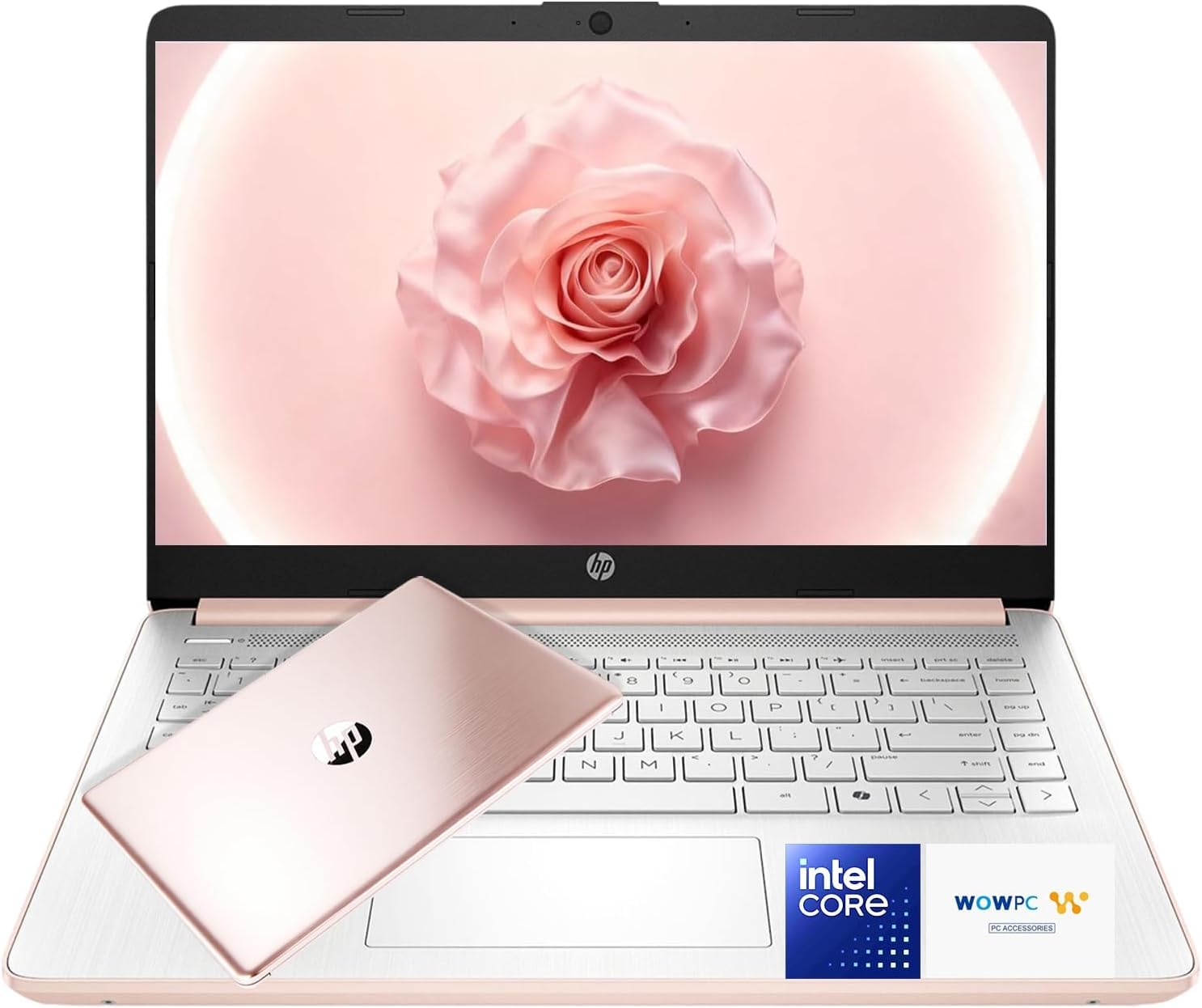 HP 14" Everyday Laptop • Copilot AI • Intel Processor • 64GB SSD + 1TB Cloud Storage • Microsoft 365 • Windows 11 • Fast Charge and Long Battery Life • Thin & Portable