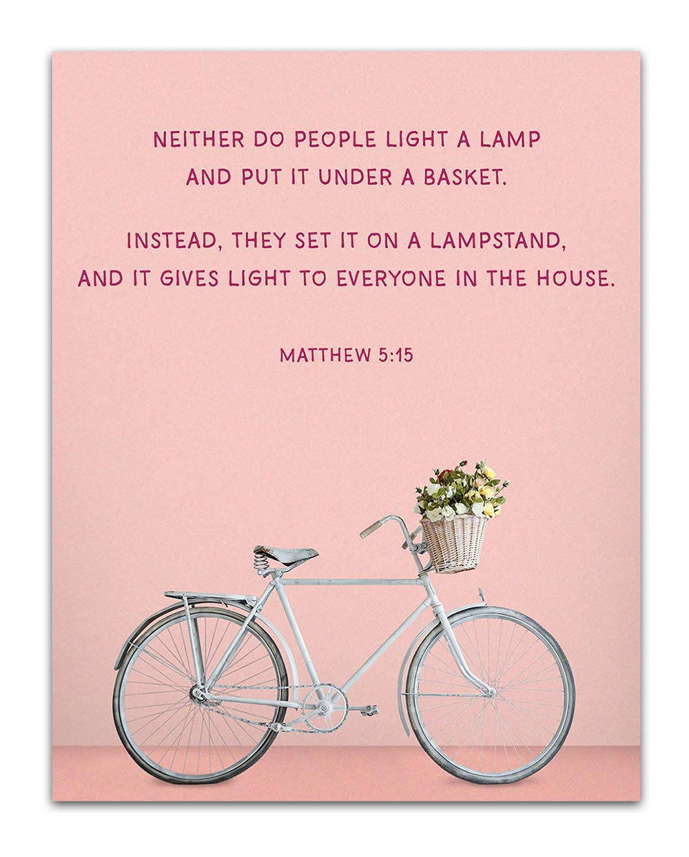 Amazon.com: Matthew 5:15"Neither do People Light a Lamp and put it Under a  Basket." Quote Bible Verse Wall Print- Unframed 11 x 14 Color Print -  Spiritual Gift or Family & Friends: