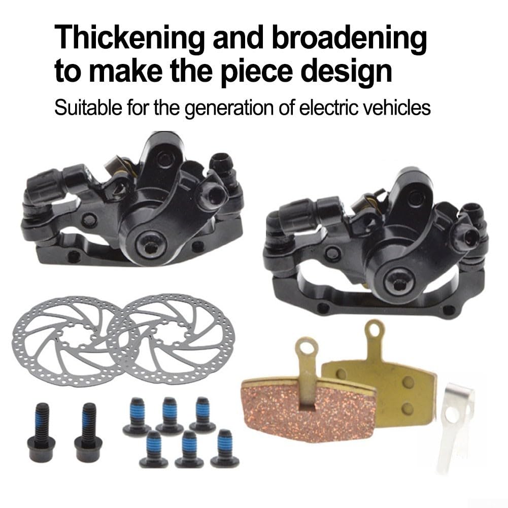 HELEVIA Étriers de Frein à Disque Mécaniques Universels pour Vélo électrique, Métal pour Vélo Avant et Arrière, (Frein à Disque Avant (F160 R140