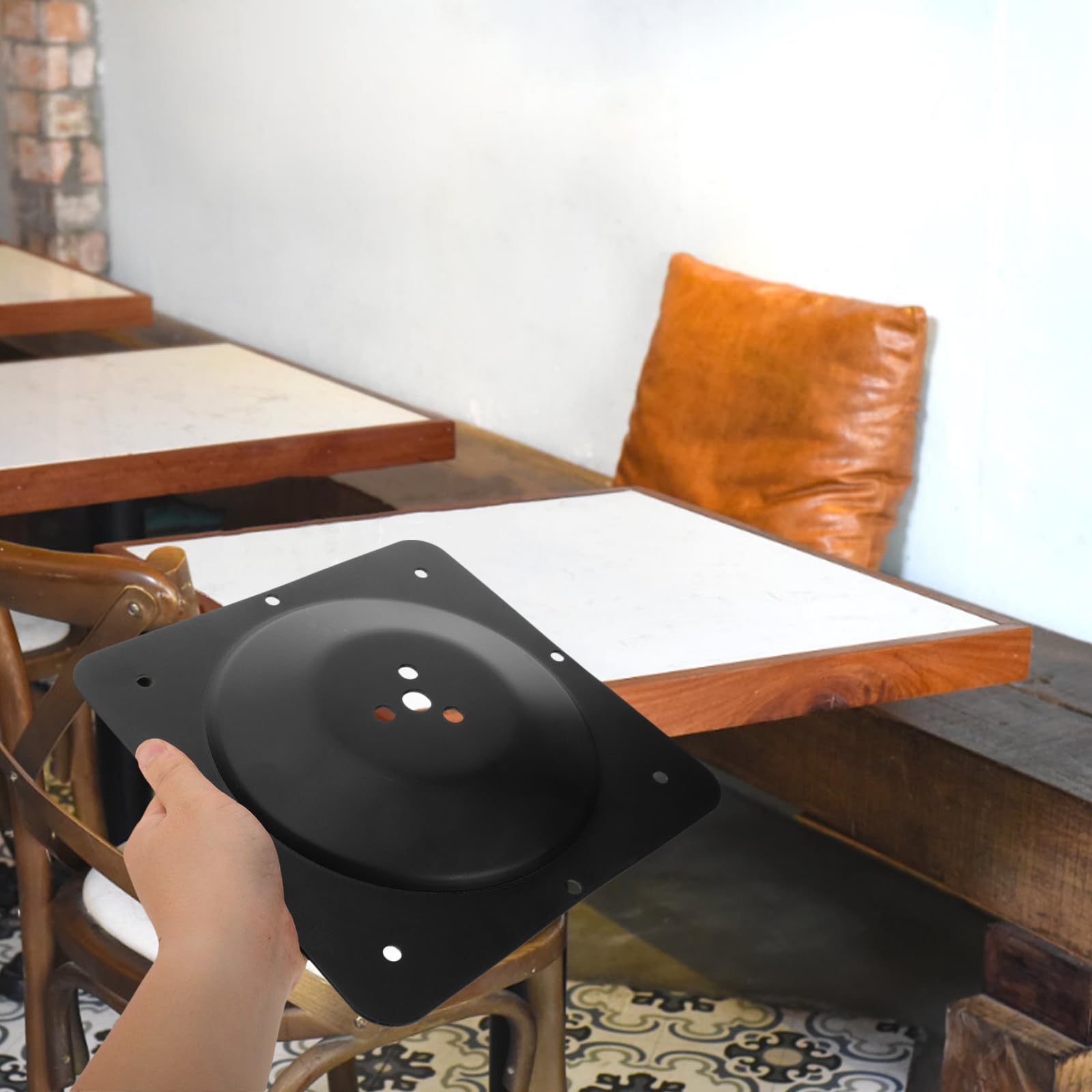 MAGICLULU Tischbeinverbinder aus Robustem Eisen Schwarze Montageplatte für Möbelbeine Einfache Installation und Sichere Stabile Verbindung für Sofas und Bänke