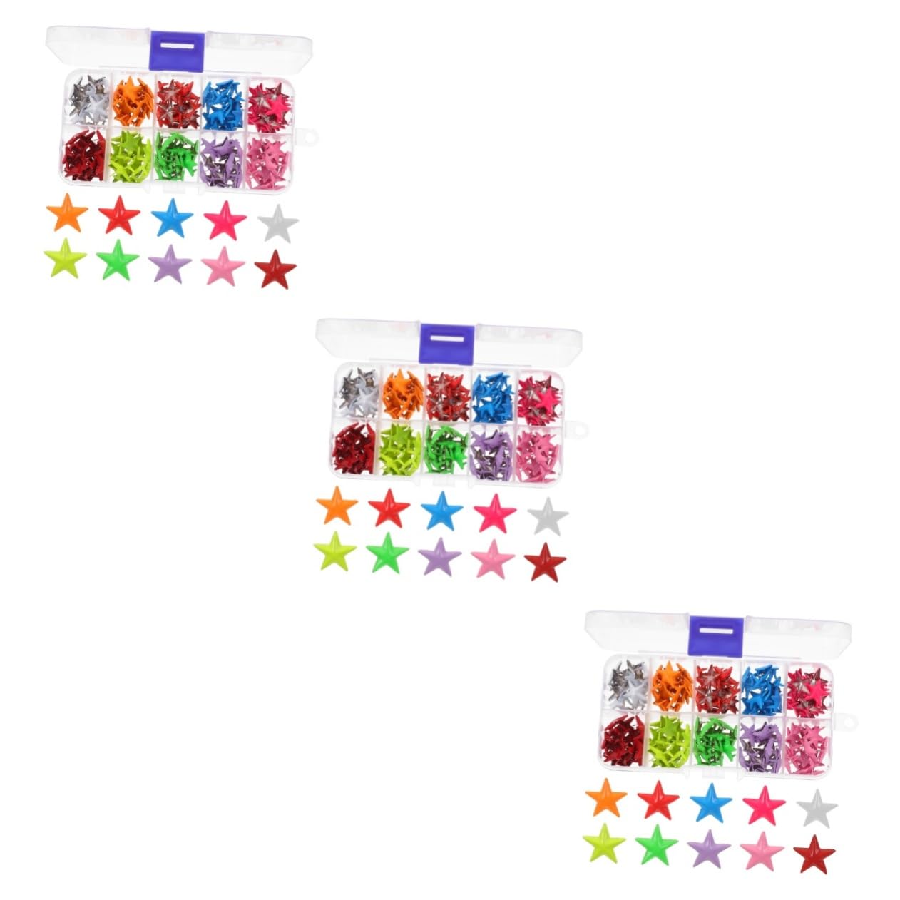 SHINEOFI 300 Piezas Clavos Estrella De Cinco Puntas Estrella De Cinco Puntas Uñas Accesorio Diy Tachuelas Para Ropa Pernos Prisioneros De Bricolaje Punk Encantos De Remache Remaches Metal