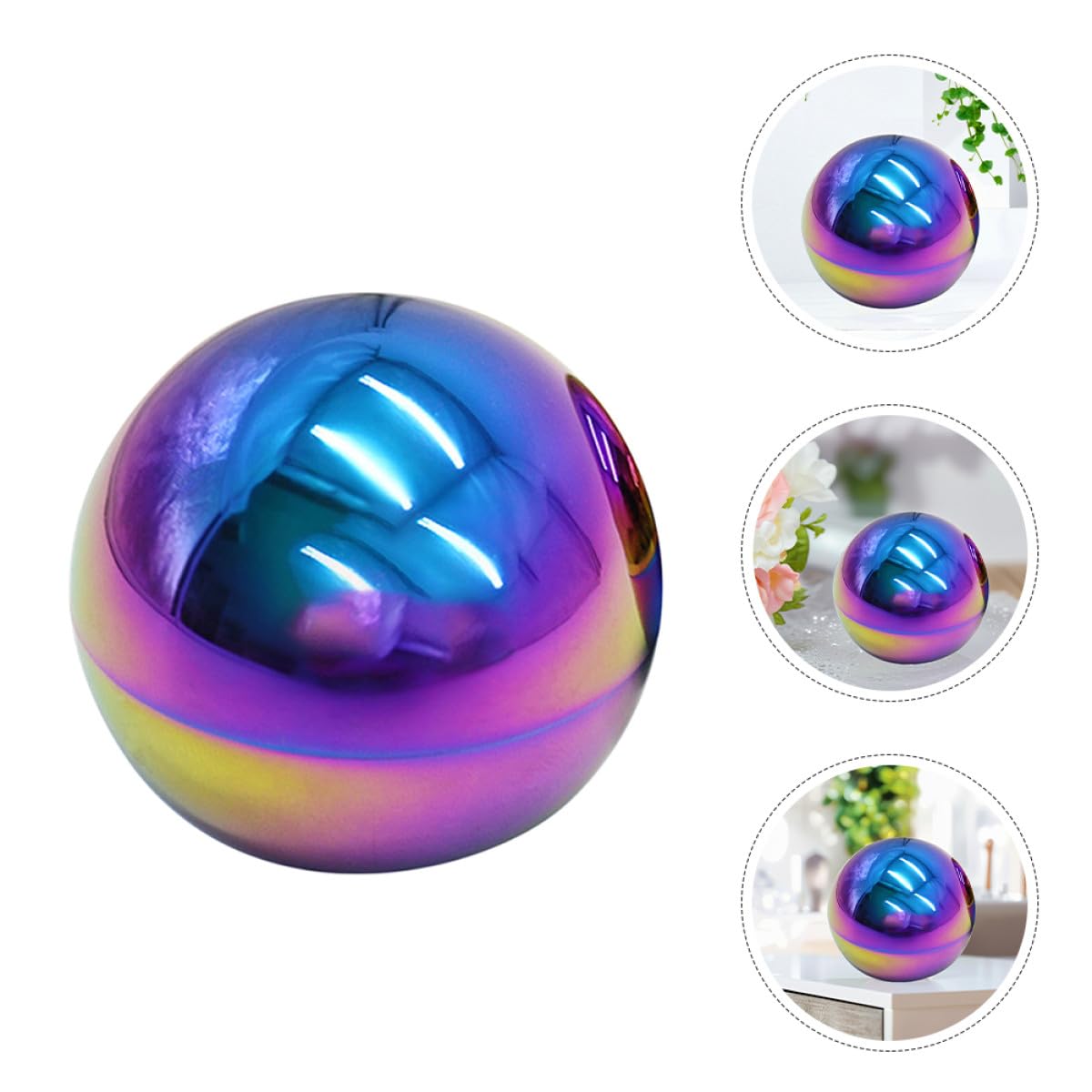 LALAFINA Sfera Riflettente in Acciaio Inox 15 CM, 2 Pezzi, Decorazione per Patio e Giardino Esterno Finitura a Specchio Lucidata