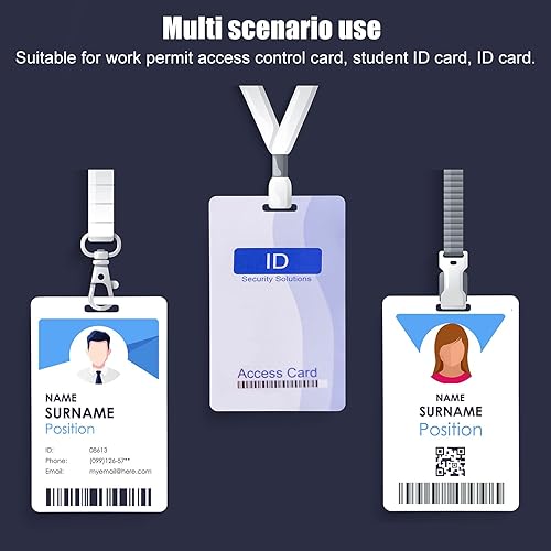 Miniatura 6 de 100 tarjetas blancas de PVC con ranura perforadora en ranura vertical lateral corta, tarjetas de crédito en blanco, tarjeta de identificación con