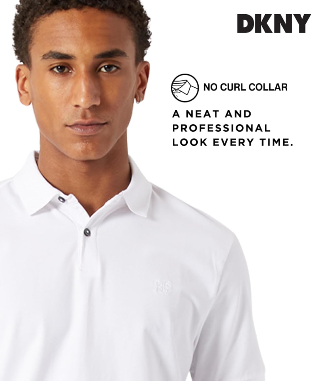 DKNY Soft Cotton Polo Shirts for Men - Modern Fit, Quick Dry, Casual Mens Polo Shirts Short Sleeve