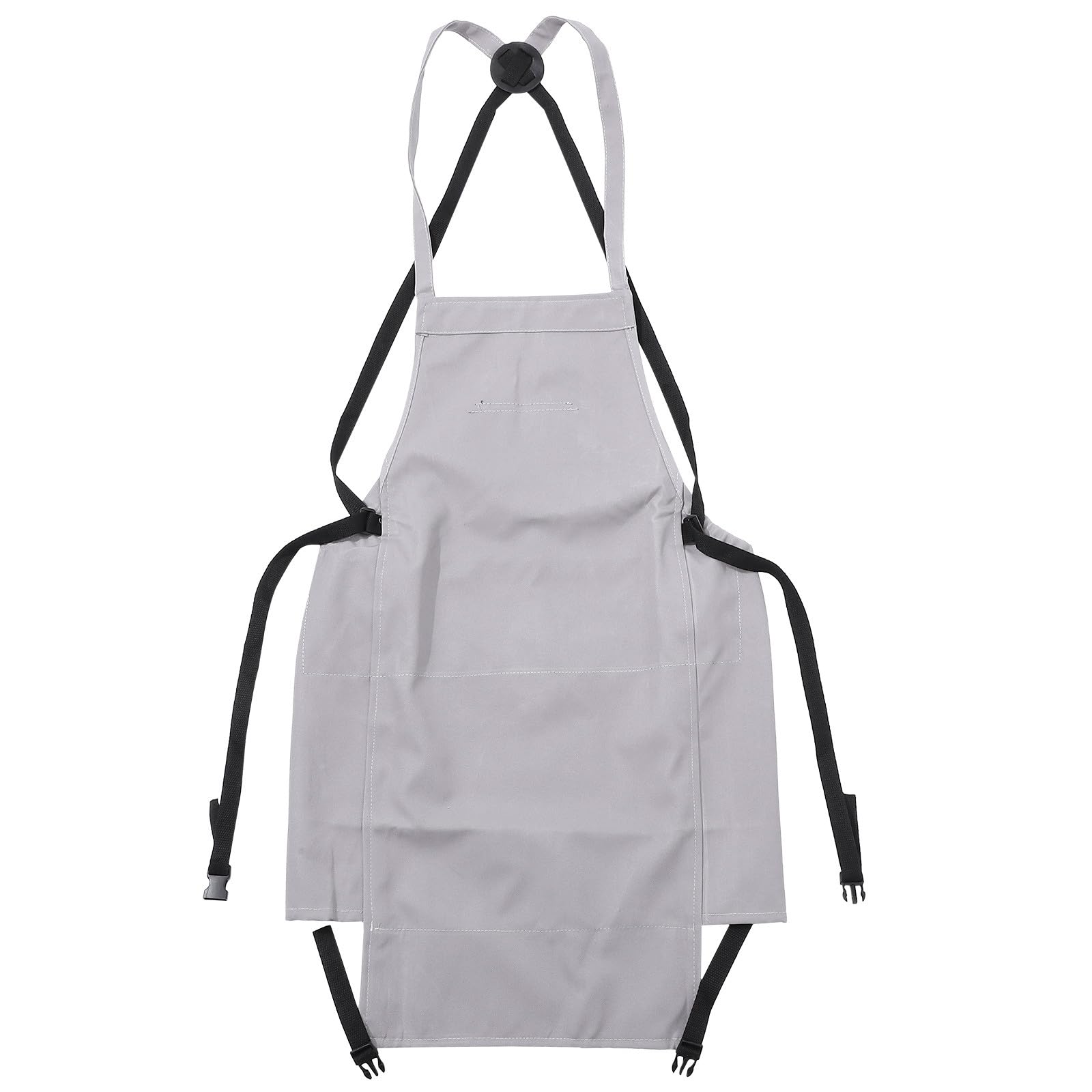 Tablier de Jardinage en Tissu Oxford Résistant Gris avec Poche Grosse Capacité Ceinture Ajustable Cueillette de Fruits et Légumes Jardin Verger