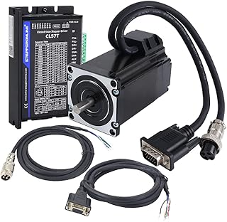 STEPPERONLINE Closed Loop Stepper Motor 1 Axis CNC KIT 2.0 Nm/283.28oz.in Nema 23 Motor & 0-8.0A 24-48VDC Closed Loop Stepper Driver CL57T V4.1