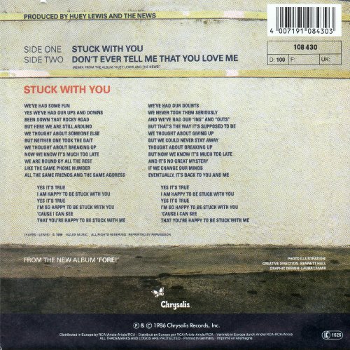 Huey Lewis The News Stuck With You Don T Ever Tell Me That You Love Me Amazon Com Music