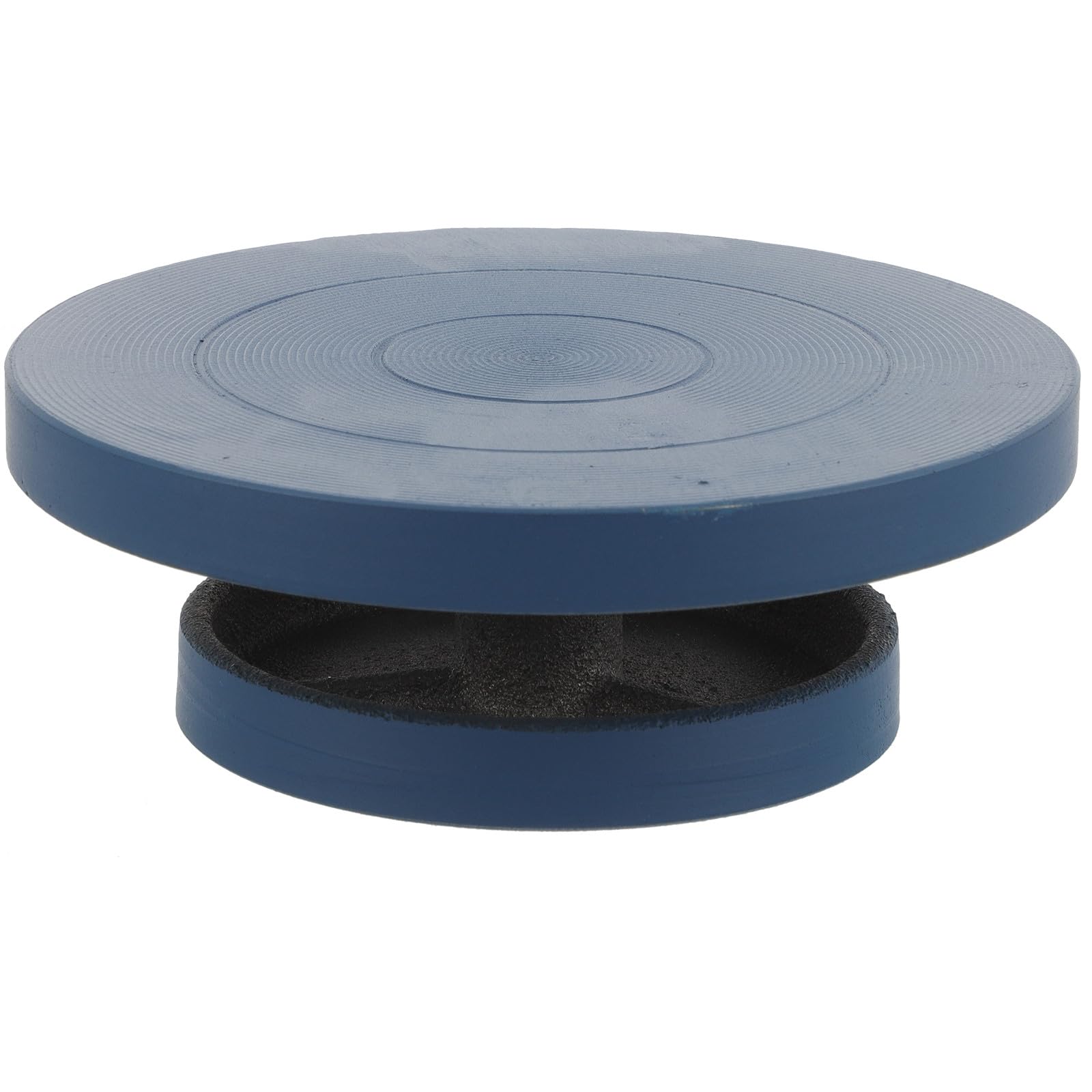 Plato Giratorio Función Antideslizante y Rotación Bidireccional para Pasteles y Arcilla de Hierro Azul Adecuado para Repostería y Manualidades en Casa