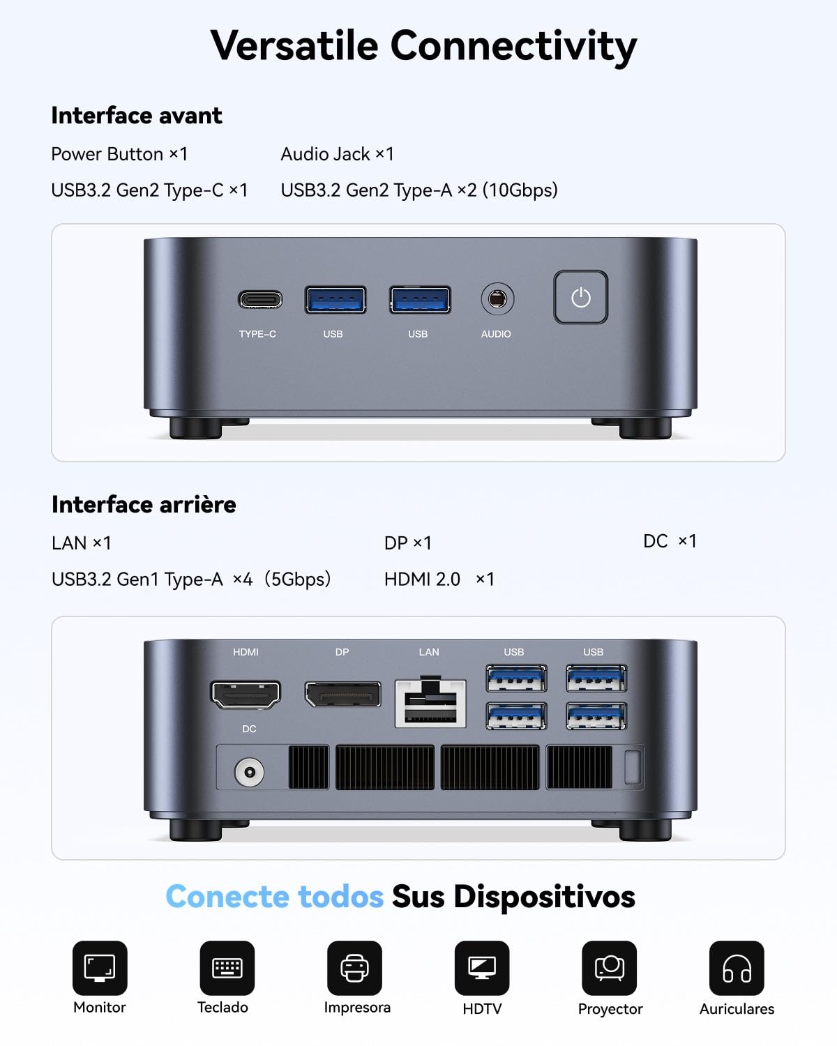 Thomson K3 Mini PC AMD Ryzen 7 7730U 16GB DDR4 512GB SSD WiFi 6 BT5.2 Triplo Display 4K VESA