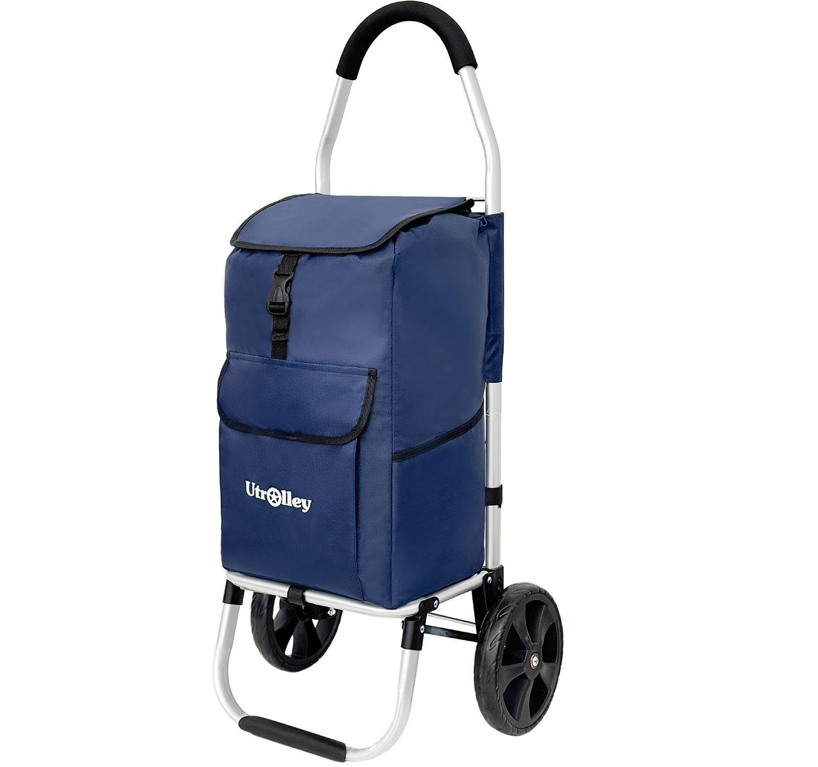 UTROLLEY Ultra-Lightweight Blue Foldable Shopping Cart