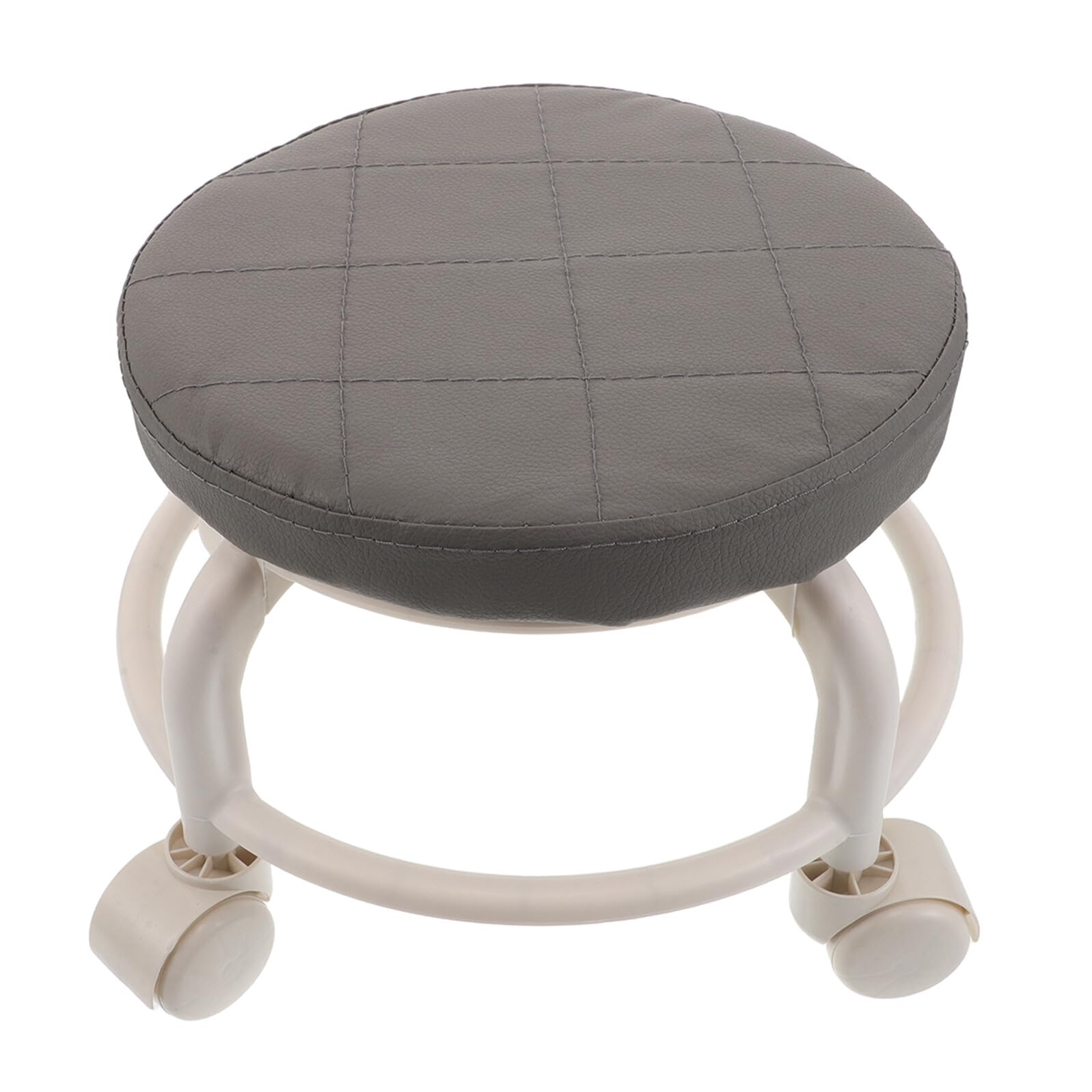 DECHOUS Sgabello Girevole con Ruote in Pu per Manicure e Living Room, Seduta Bassa e Robusta