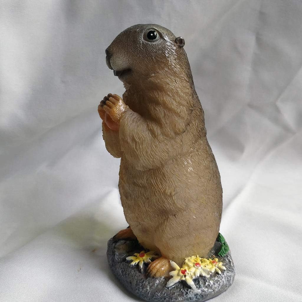 Statua ogrodowa trawnik ozdoba zwierzę ogród statua rzeźba żywica trawnik ozdoby dekoracja wewnątrz na zewnątrz figurki na patio podwórko i dom - marmot