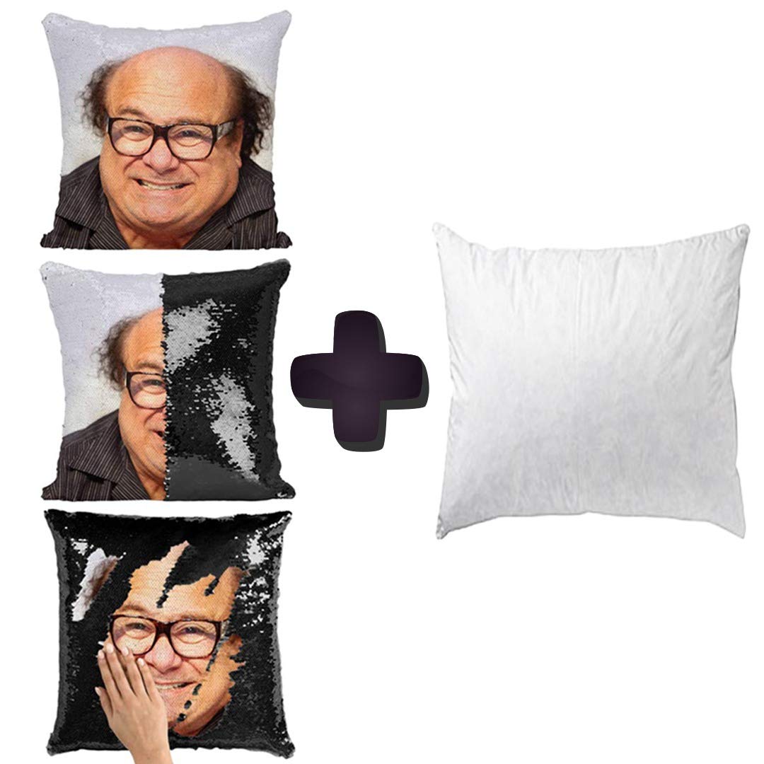 Plenty Dreams Danny Devito Omkeerbaar Gezicht Pailletten Kussensloop (Kussenhoes + vulling)
