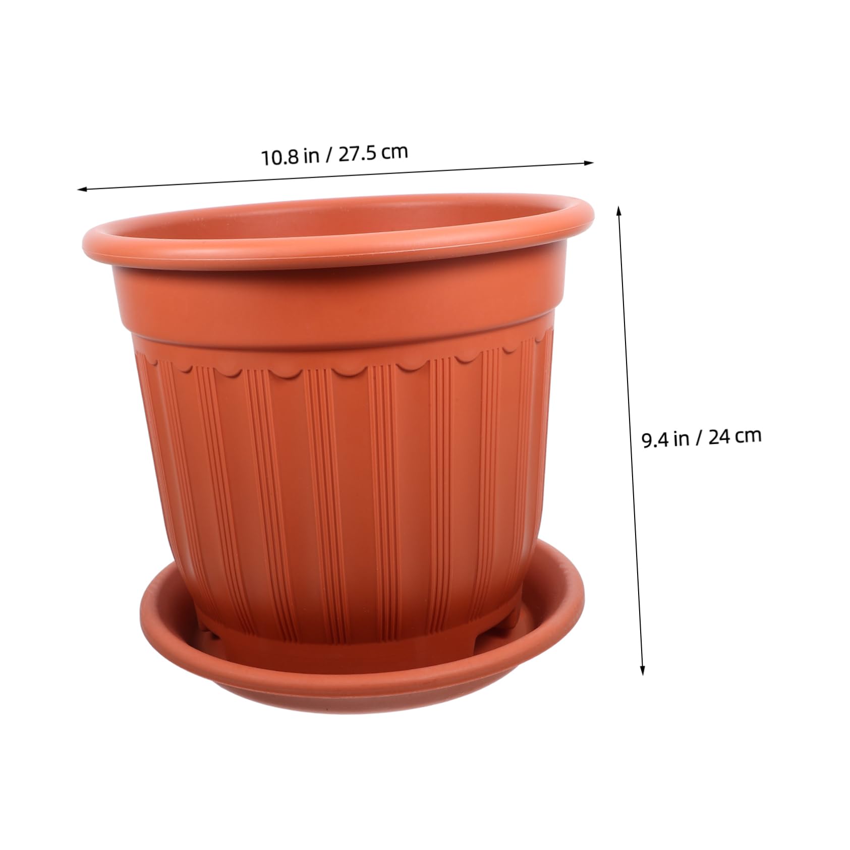UKCOCO Pot De Fleurs Plastique avec Soucoupe Pot De Pépinière pour Plantes Grasses pour Jardin Intérieur