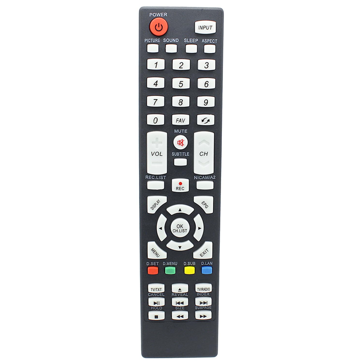 Telecomando IR Di Ricambio RCKGNTVT008 Per TV Kogan - Modelli KALED32RH9510STA, KALED75XU9420STA, KALED50RN9220STA
