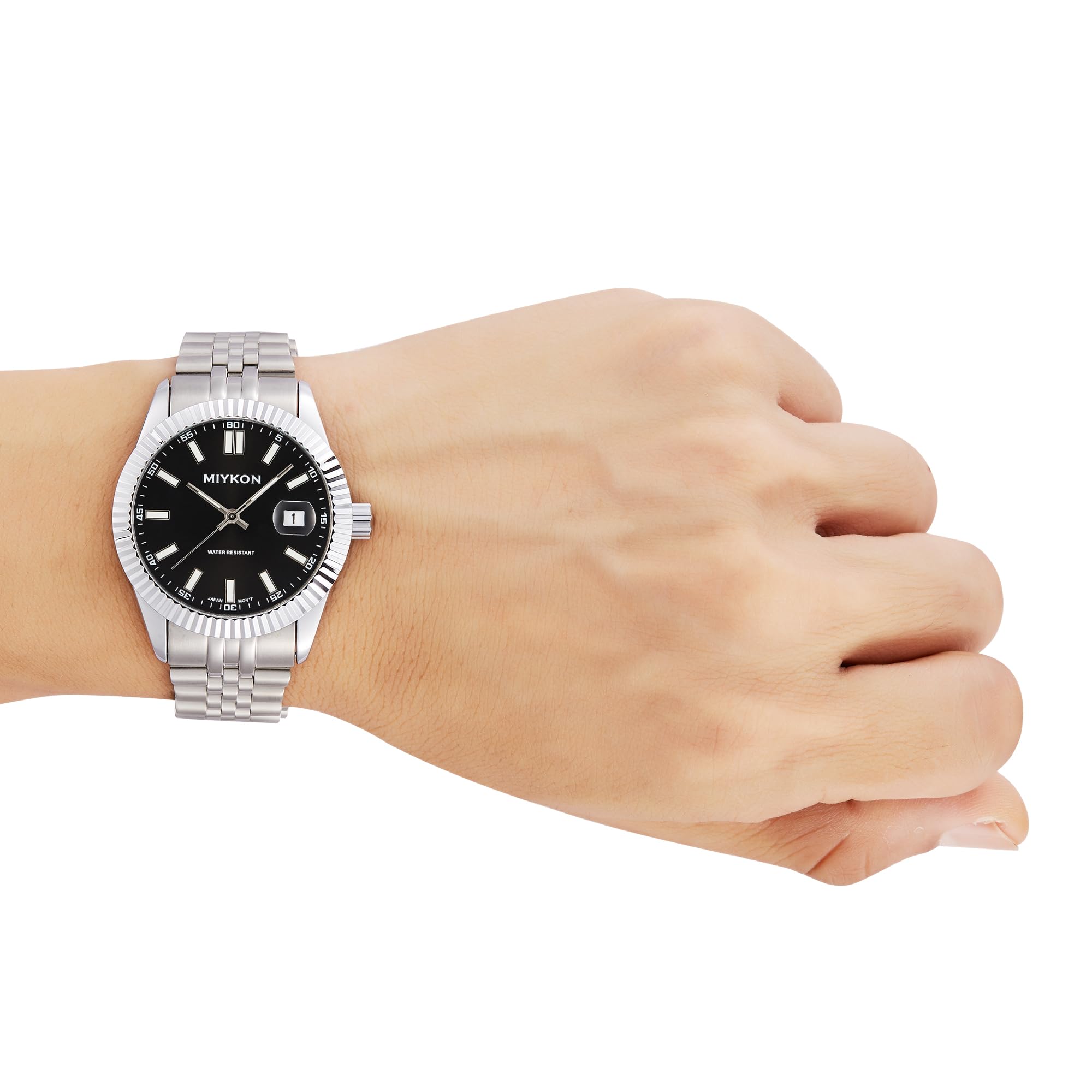 Miykon Reloj de vestir minimalista para hombre, fecha rápida, Jubilee de