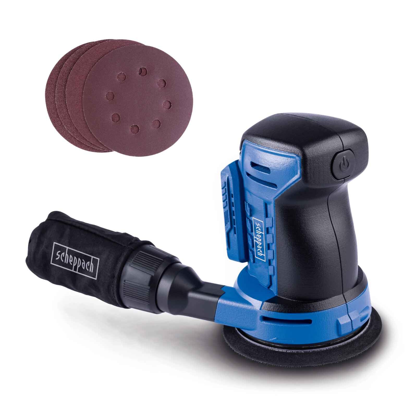Scheppach Akku Exzenterschleifer C-OBS125-X | SchleiftellerØ 125mm | Schwingkreis 2mm | Schwingzahl max. 24000min-1 | Softstart & Zubehör | 20V-IXES-Serie | 10 Jahre Garantie | Ohne Akku & Ladegerät