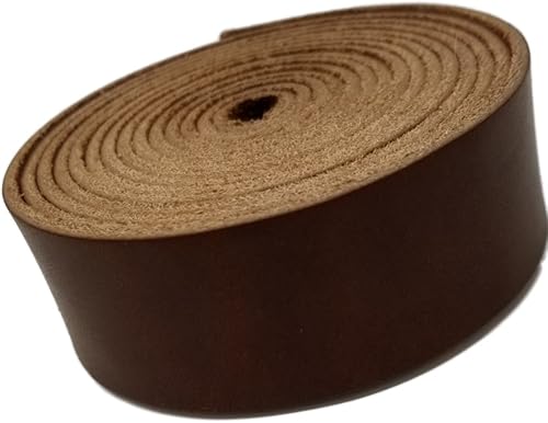 TOFL Correa de cuero genuino de grano superior 72 pulgadas de largo 1 pulgada de ancho 116 pulgadas de grosor (4-5 onzas) 1 tira de cuero para