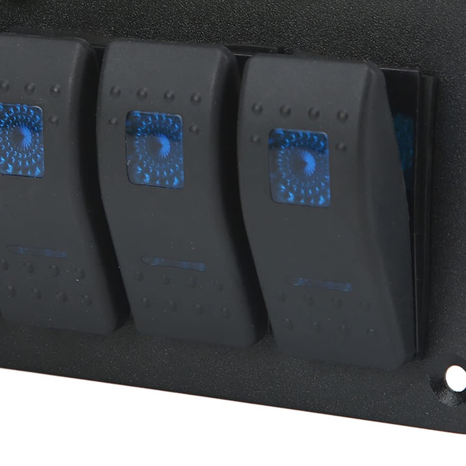 Panel przełączników kołyskowych SustVita 6-krotny 12 V 24 V z podwójnym portem ładowarki USB i woltomierzem LED do samochodów kempingowych, przyczep kempingowych i SUV-ów