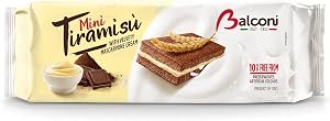 Balconi Italian Tiramisu Mini Cakes 300gr (Pack of 1 with 10 individually wrapped mini cakes)