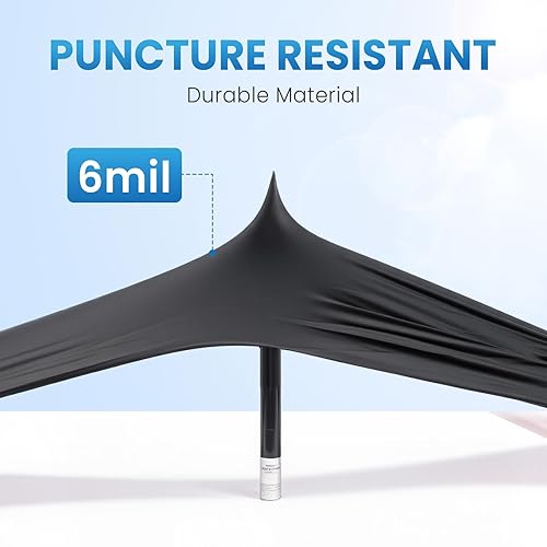 Miniatura 7 de Borje Guantes de nitrilo pequeños, 100 guantes desechables, negros, sin látex ni polvo, 6 mil, examen médico, seguros para alimentos, cocina,