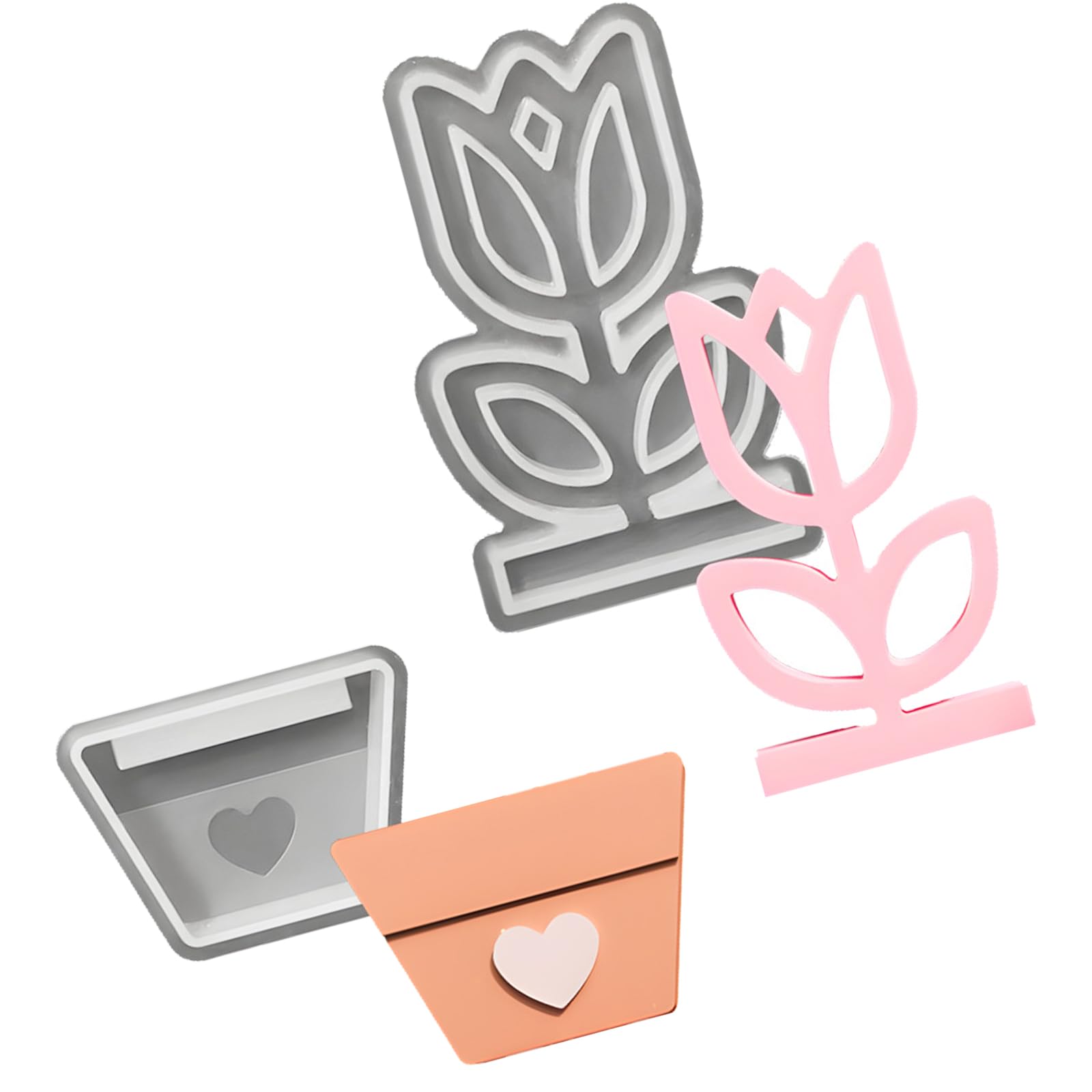Jazuaiao Not Stick Silicone Craft Cast for Artisanal Blossomy Arrangements and Decorative Rosin Undertakings Artisanal Flower Container Silicone Cast