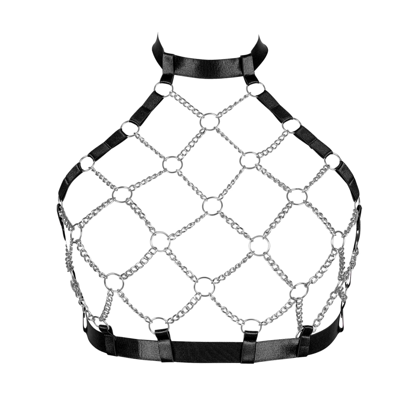 Women's Plus Size Full Caged Body Chain Punk Waist Harness Belt Adjust Tops Fashion Halloween Rave Clothing
