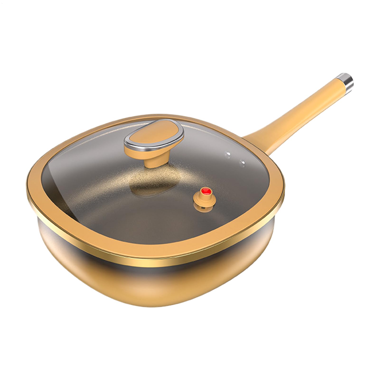 Poêle à frire, en alliage de titane, anti-adhésif, avec couvercle, accessoires de cuisine, ustensiles de cuisine profonds, pour œufs domestiques, crêpes, cuisson électrique, plaque de cuisson à