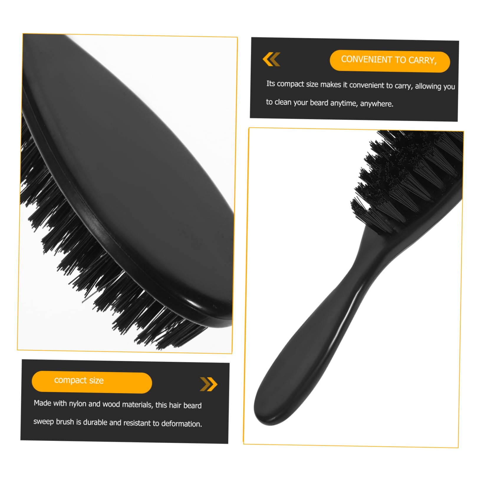 Healeved 16pezzi Spazzola Per Barba Da Uomo Da Pennello Per Della Barba Con Setole Morbide Utensile Portatile Per Grooming e Manutenzione