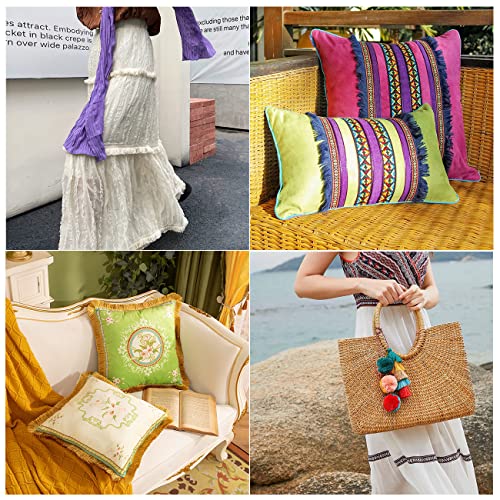 27 Yards 0.98Inch, Gold Trim Fringe Trim Macrame Tassel Lace Trim For Sewing Crafts Clothing, Trim Curtains Sewing Quilting Clothes Accessories Lampshade Curtain Home Diy Decoration (Pale Pink) #TOP4