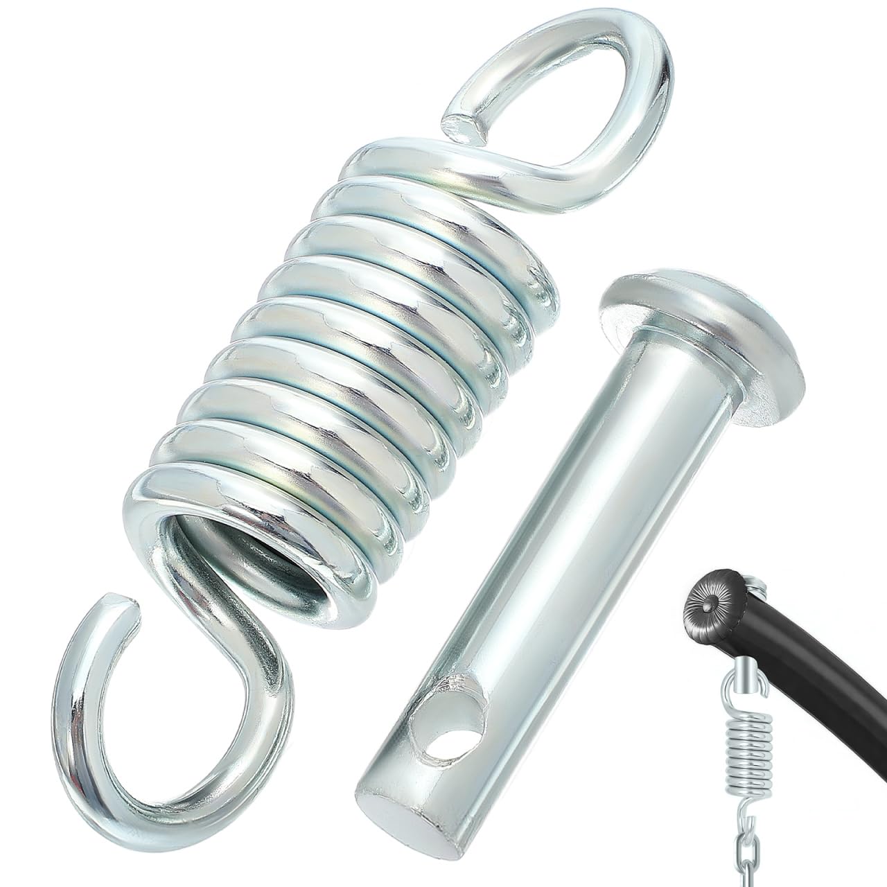 Writwaa Heavy Duty Swing Hangers Hook Pin Kit with Extension Spring for Hanging Chair Hammock Porch Swing and Punching Bag Suspension Hardware Smooth Movement and Impact Absorption