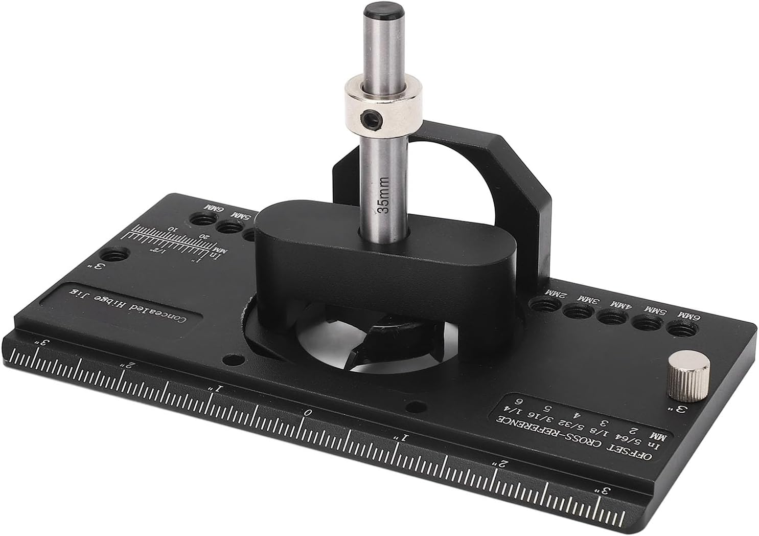 Hyuduo Concealed Hinge Jig Kit, All Metal Cabinet Hinge Jig with 35mm Carbide Bits for Cabinet Doors