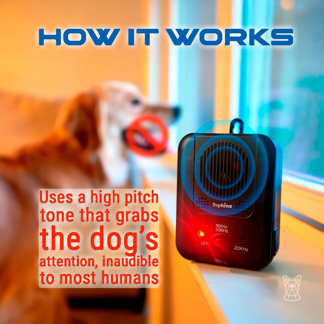 Bark Box, Barking Dog Deterrent, Barks No More Dog Training Device, Ultraschall Hundebellschreck, Stoppen Sie Hundebellen Gerät bis zu 15,2 m mit 3 Modi, Indoor & Outdoor, Wiederaufladbar