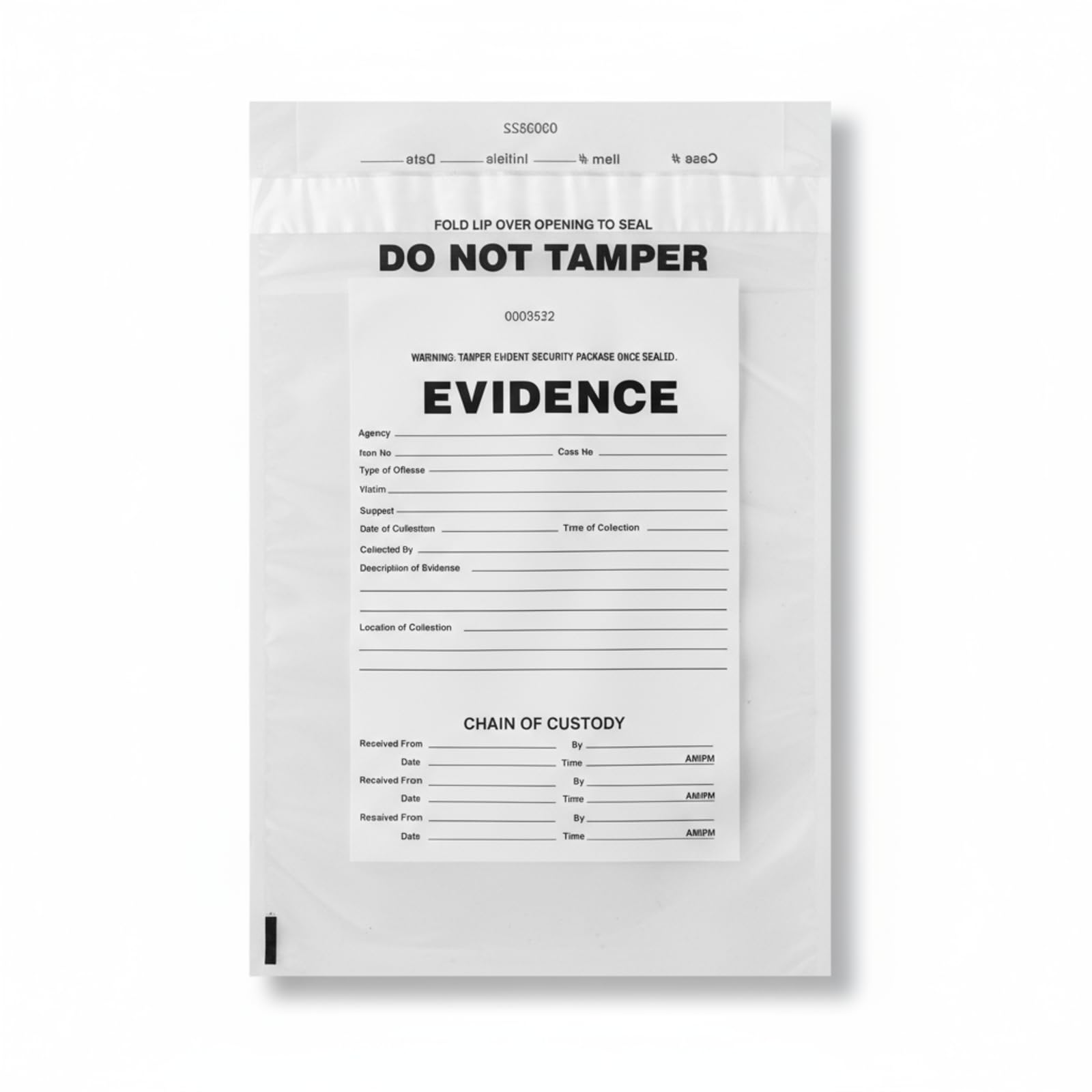 Colarr 100 Pack Evidence Bags, 12 x 16 Inch Tamper Evident Security Bags