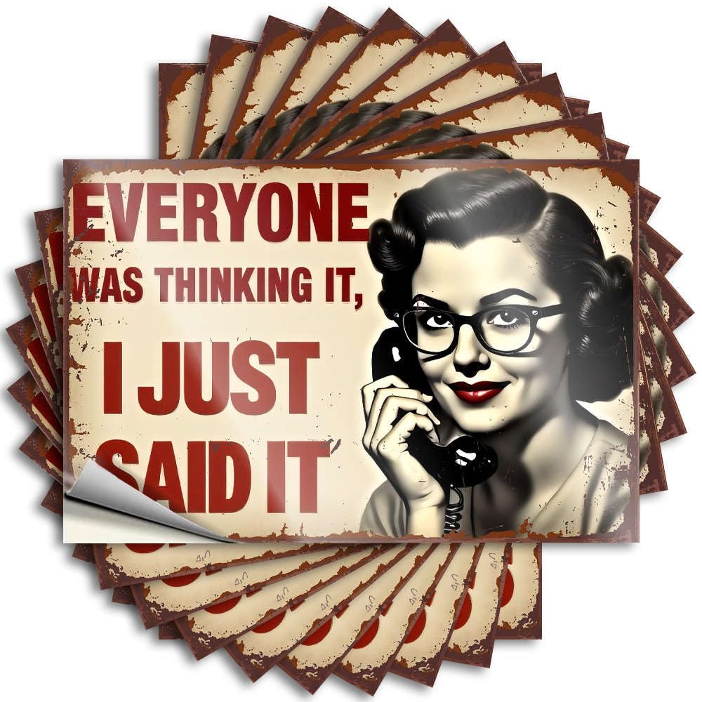 Fzfn Colour Funny Tumbler Bumper | Everyone Was Thinking It, I Just Said It. Inspirational For Spring Decor(12X18cm)