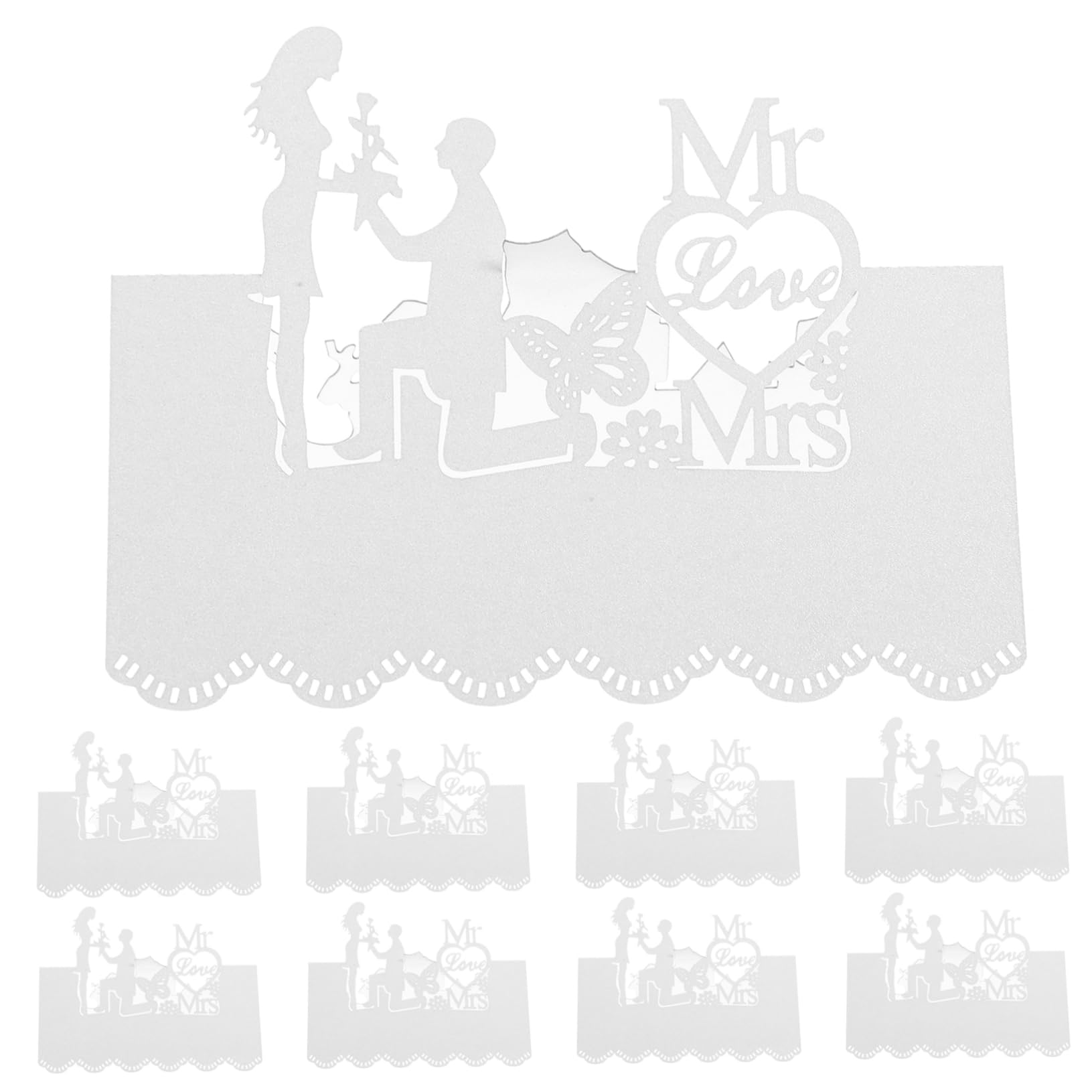 NUOBESTY 150stücke Platzkarten Für Hochzeiten Und Feiern Weiße Tischkarten Mit Blumenmuster Für Geburtstags Und Weihnachtsfeiern Pack
