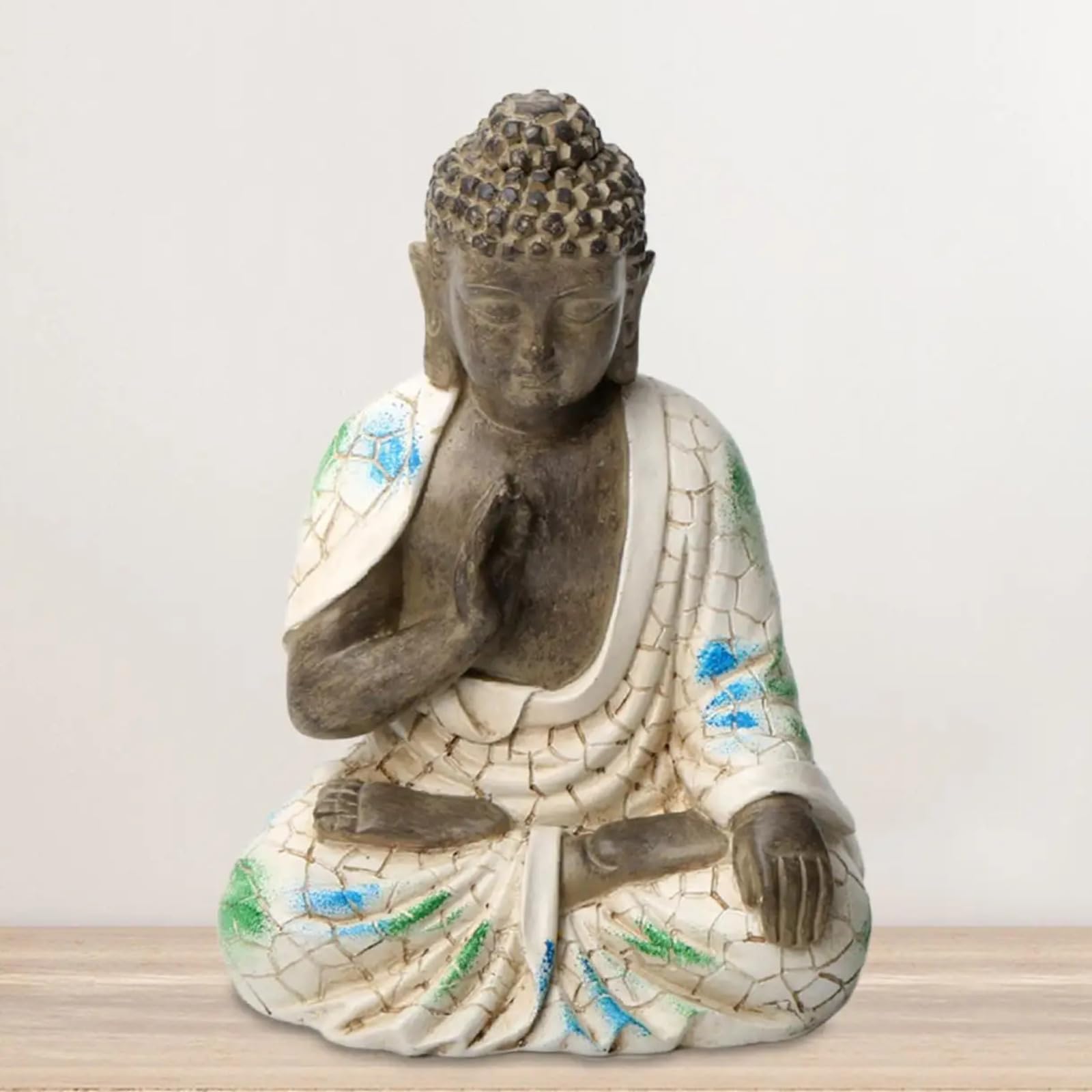 Statua di Buddha in resina Feng Shui decorativa, 17 cm, scultura da scrivania per ufficio
