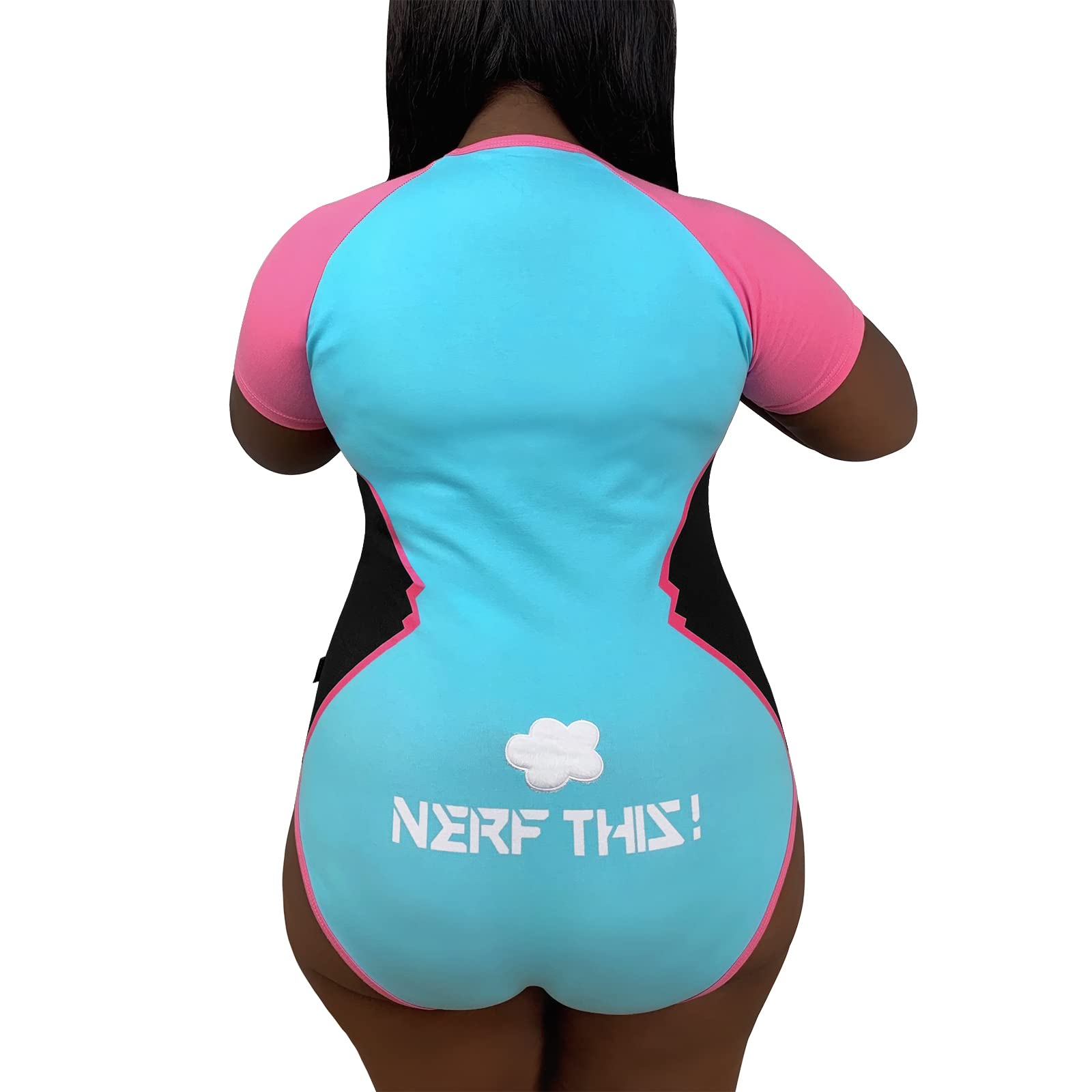 Littleforbig Cotton Romper Onesie Pajamas Bodysuit - Bunnywatch: Medium Blue