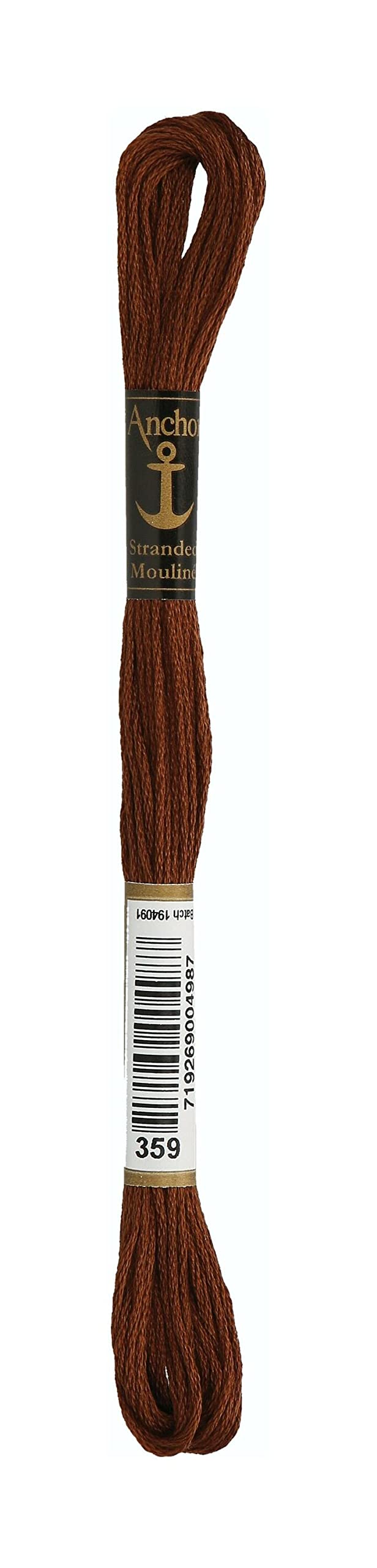Anchor Sticktwist 4635000-00359 Brown Embroidery Thread, 100% Cotton