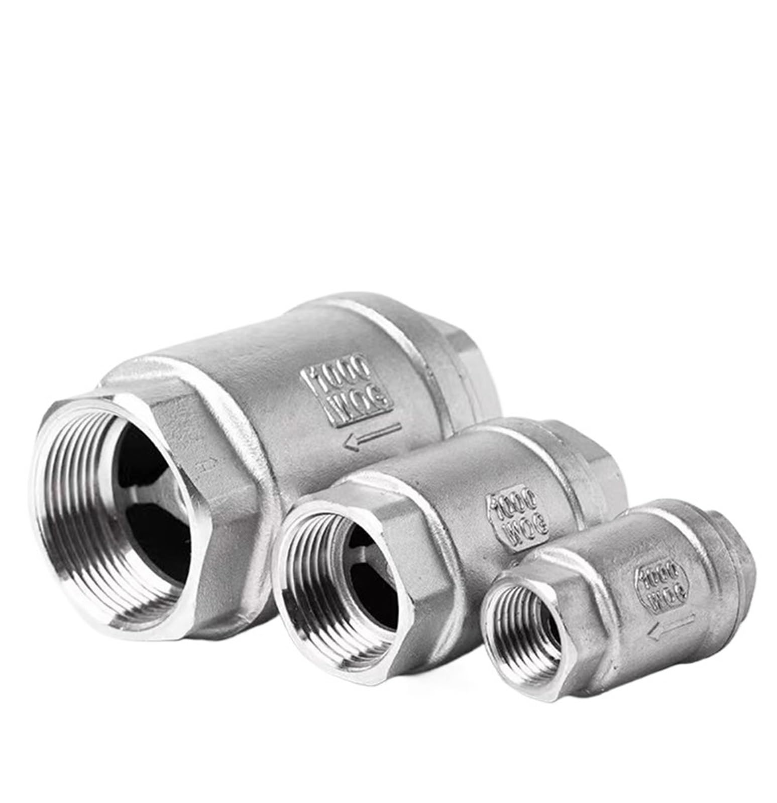 Uyzndkvsi 1/2 Pcs Lift Check Valve, Non Return, ", 2", Ss304