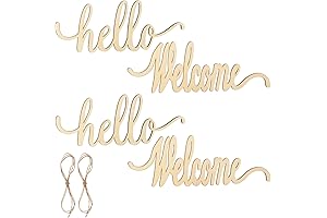 4-Piece Hello Welcome Wood Sign