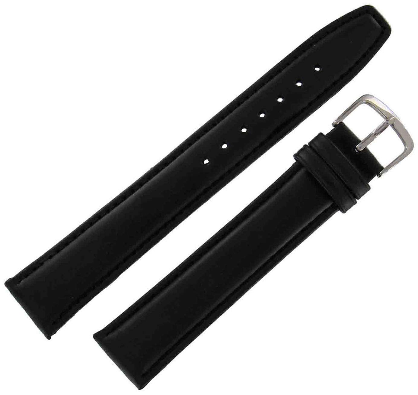 Hadley-RomaHadley Roma MS881 18mm Black Short Oil Tan Leather Mens Watch Strap Band